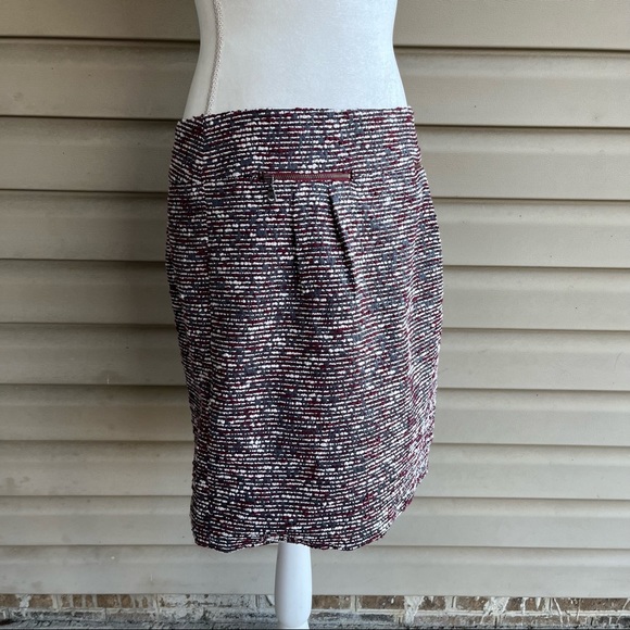 •LOFT• Nubby Tweed Cotton Blend Pencil Skirt - Size 10 - Picture 6 of 10